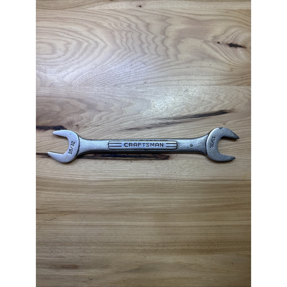 13/16" x 25/32" Vintage Craftsman V-Series 44583 Double Open End Wrench USA